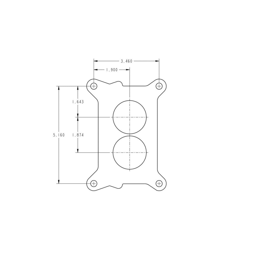 Performance 2BBL Carburetor 500 CFM 2300 Shiny Gasoline Holley