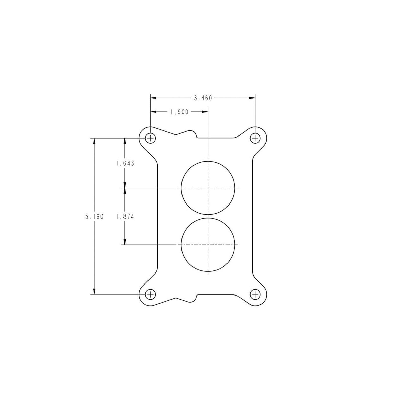 Performance 2BBL Carburetor 500 CFM 2300 Shiny Gasoline Holley