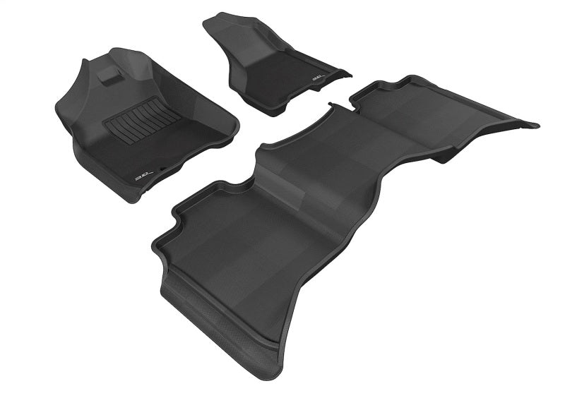 3D MAXpider 2009-2012 Dodge Ram 1500/2500/3500 Crew Cab Kagu 1st & 2nd Row Floormats - Black