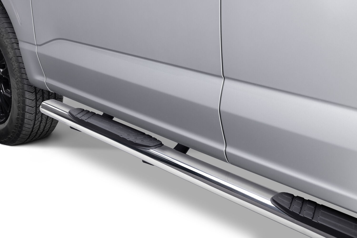 4 Inch 1000 Series SideSteps & Bracket Kit Stainless Steel 2015-2026 Ford F-150/ F-250/F-350 Go Rhino