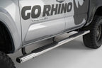 4 Inch 1000 Series SideSteps & Bracket Kit Stainless Steel 2022-2026 Toyota Tundra Go Rhino