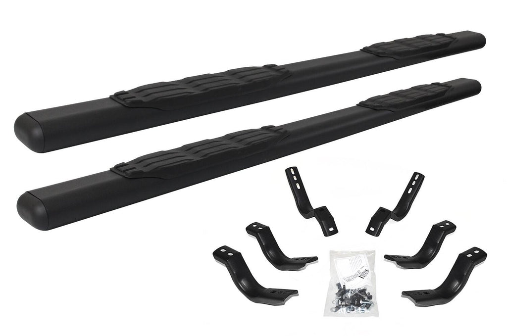 5 Inch 1000 Series Side Steps with Mounting Brackets Kit Textured Black 2007-2013 Silverado/Sierra 1500 Go Rhino