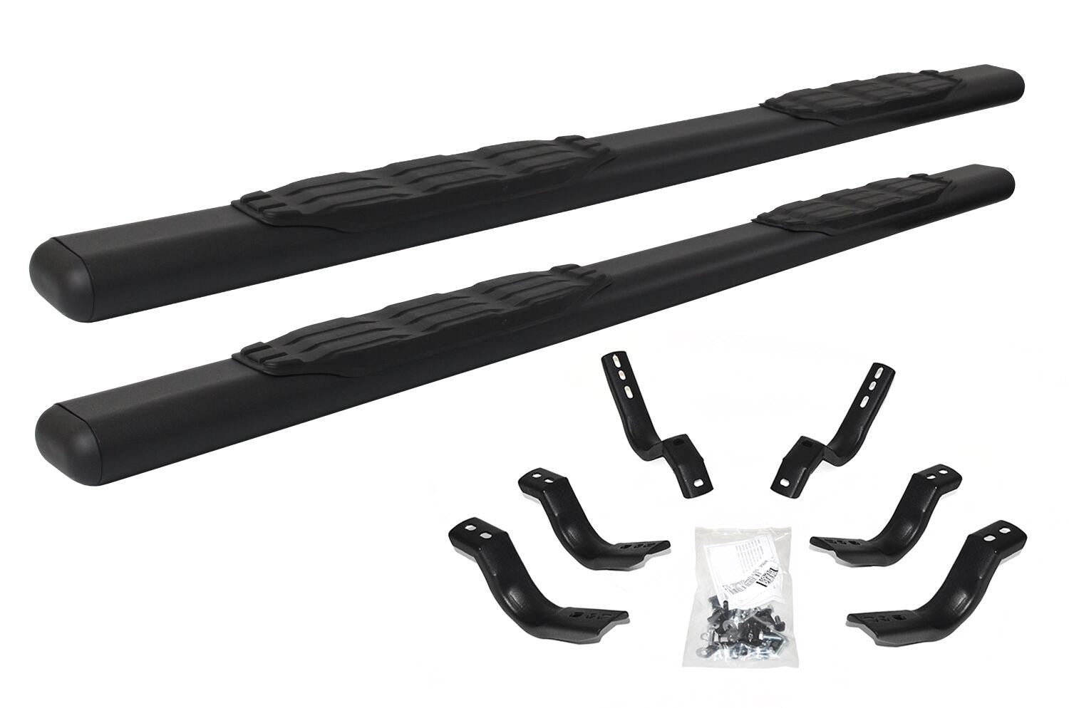 5 Inch 1000 Series Side Steps with Mounting Brackets Kit Textured Black 2007-2013 Silverado/Sierra 1500 Go Rhino
