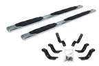 5 Inch 1000 Series Side Steps with Mounting Brackets Kit Polished Stainless Steel 2019-2026 Silverado/Sierra 1500/2500 HD Extended Cab Go Rhino