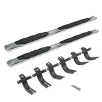 5 Inch 1000 Series Side Steps with Mounting Brackets Kit Polished Stainless Steel 2021-2025 Ford Bronco Go Rhino