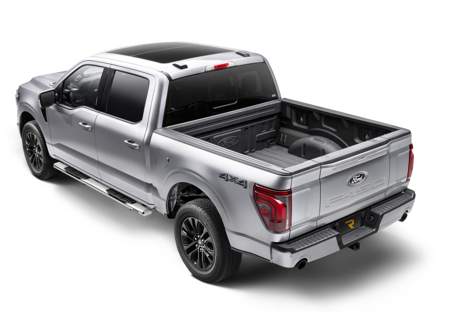 5 Inch 1000 Series Side Steps with Mounting Brackets Kit Polished Stainless Steel 2015-2026 Ford F-150/ F-250/F-350 Go Rhino