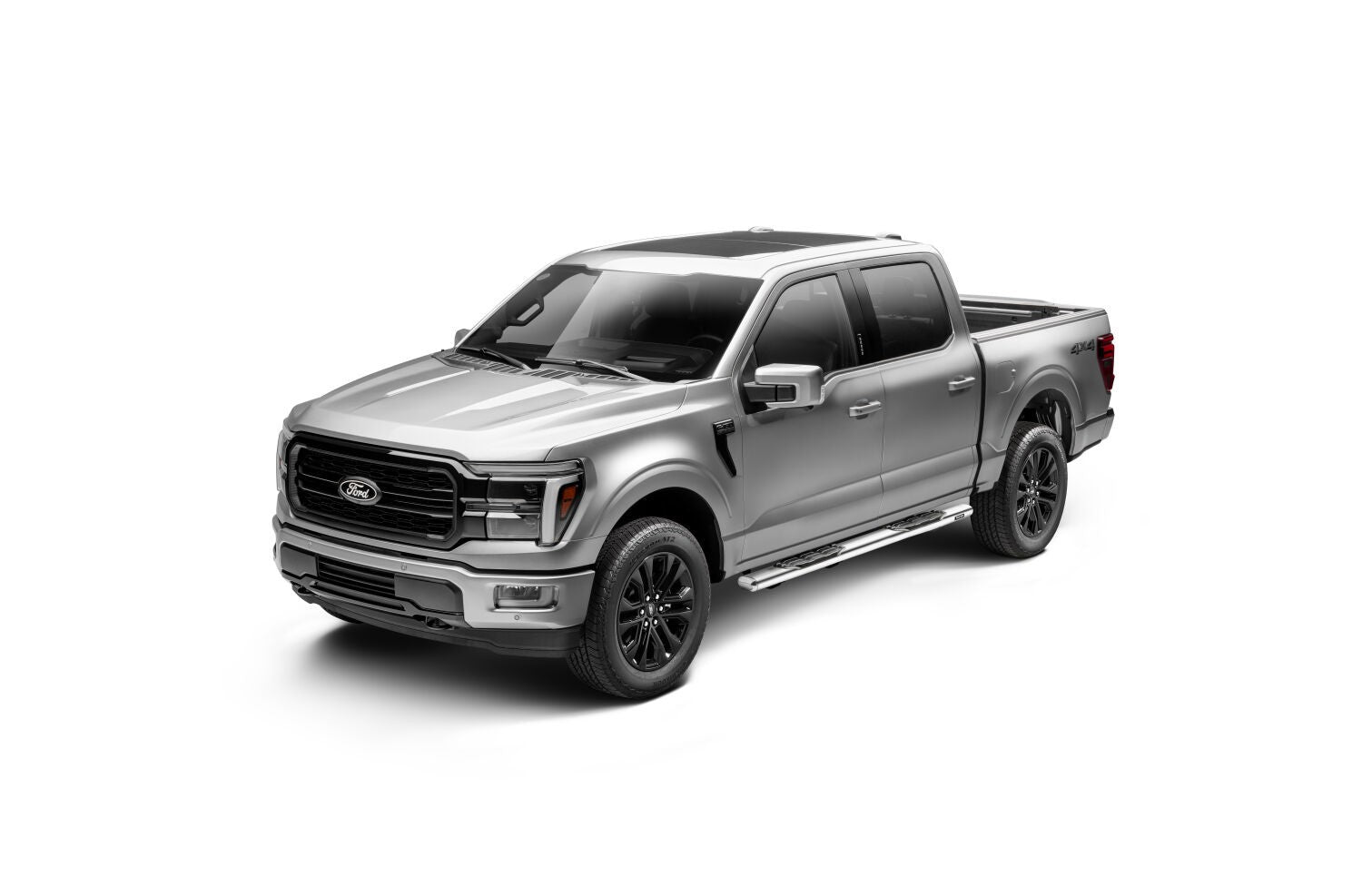 5 Inch 1000 Series Side Steps with Mounting Brackets Kit Polished Stainless Steel 2007-2021 Toyota Tundra Go Rhino