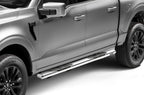 5 Inch 1000 Series Side Steps with Mounting Brackets Kit Polished Stainless Steel 2007-2021 Toyota Tundra Go Rhino