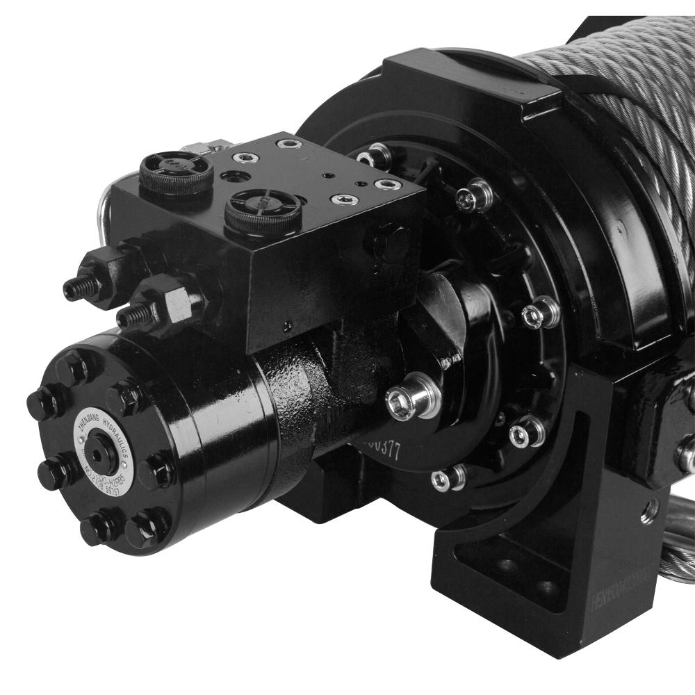 15000 Lbs Hydraulic Winch w/ 98 Feet Wire Rope Bulldog Winch