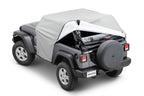 Full Door Cab Cover 2018-2024 Jeep JL Wrangler 2Dr W/Factory Soft Top Folded Down Gray Denim MasterTop