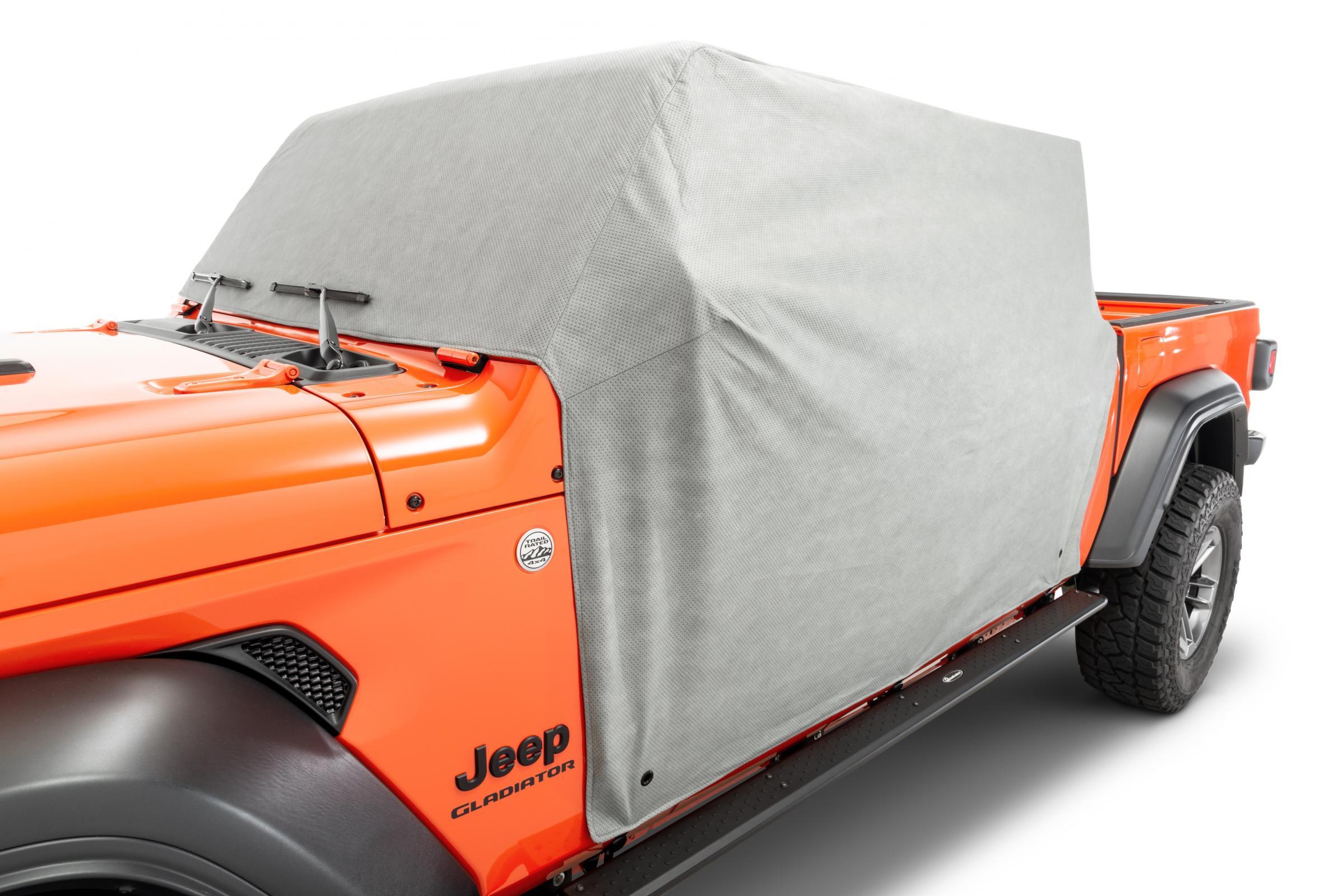 5 Layer Full Door Cab Cover 2020-2024 Jeep JT Gladiator 4Dr Gray (All Top/Top hardware Removed) MasterTop