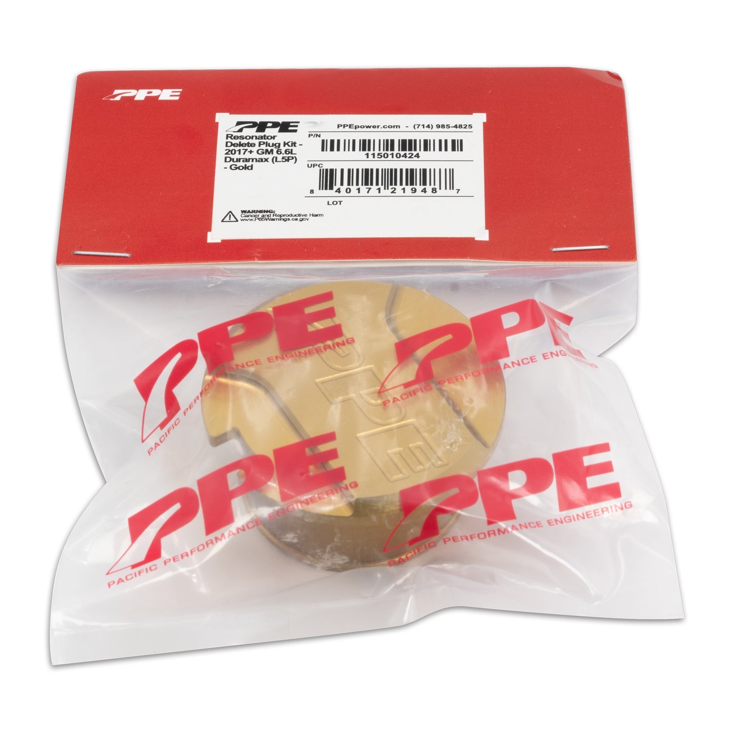2017-2023 GM 6.6L Duramax Resonator Delete Plug L5P Gold