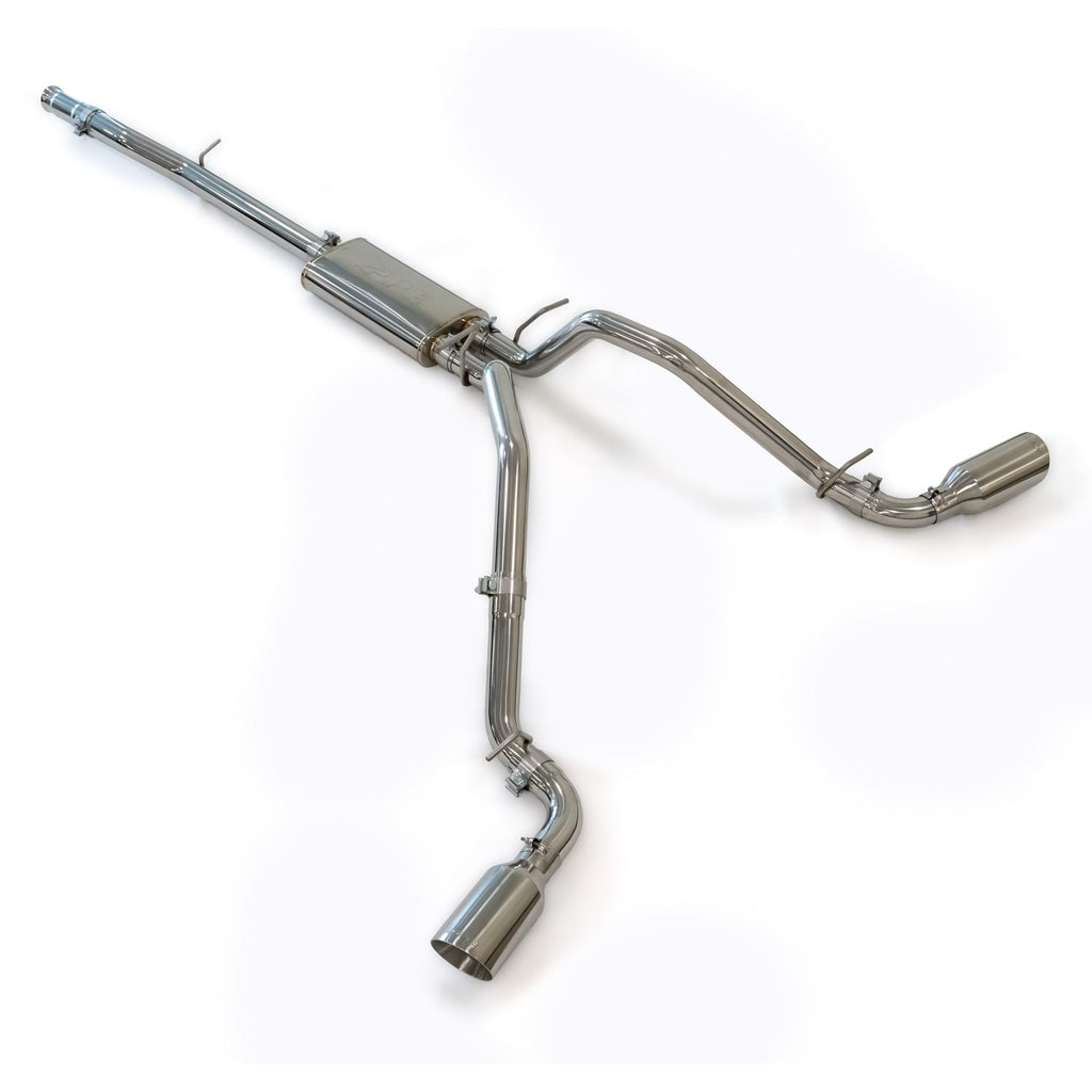 Exhaust Cat Back w/tips Raw/Pol 09-13