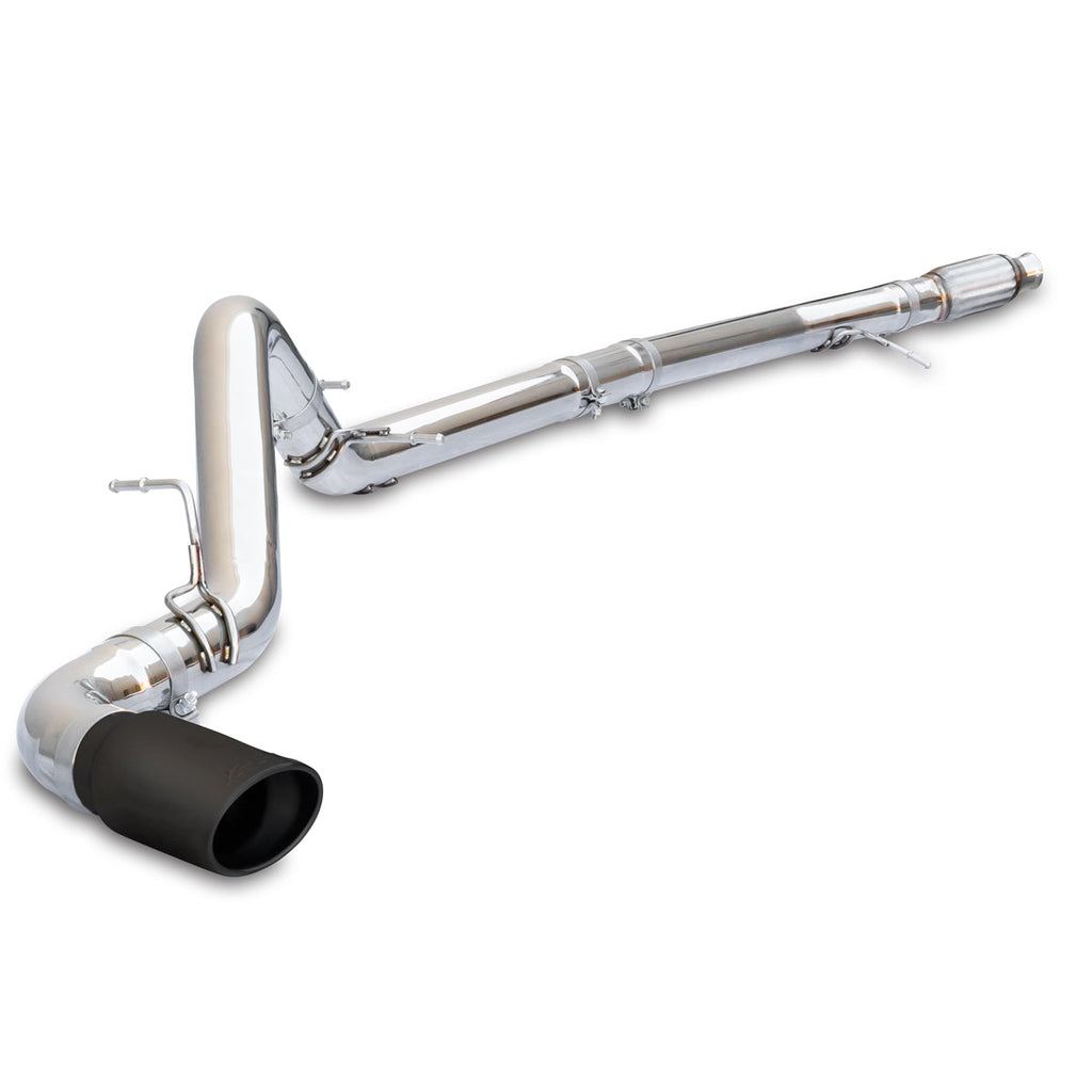Exhaust Kit 4 Inch Cat Back Single Tip 3.0L Duramax - Pol/Blk