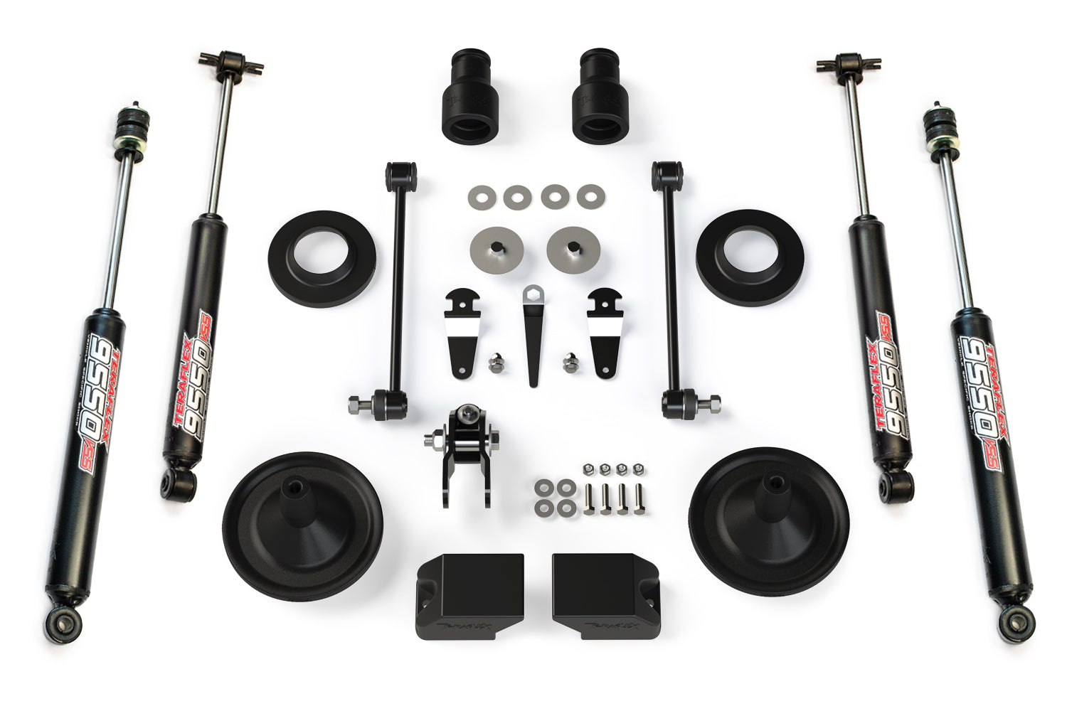07-18 Wrangler JK 2.5 Inch Performance Spacer Lift Kit & 9550 VSS Twin-Tube TeraFlex