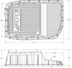 2007-2020 GM w/ 6L80 Heavy-Duty Cast Aluminum Transmission Pan Black