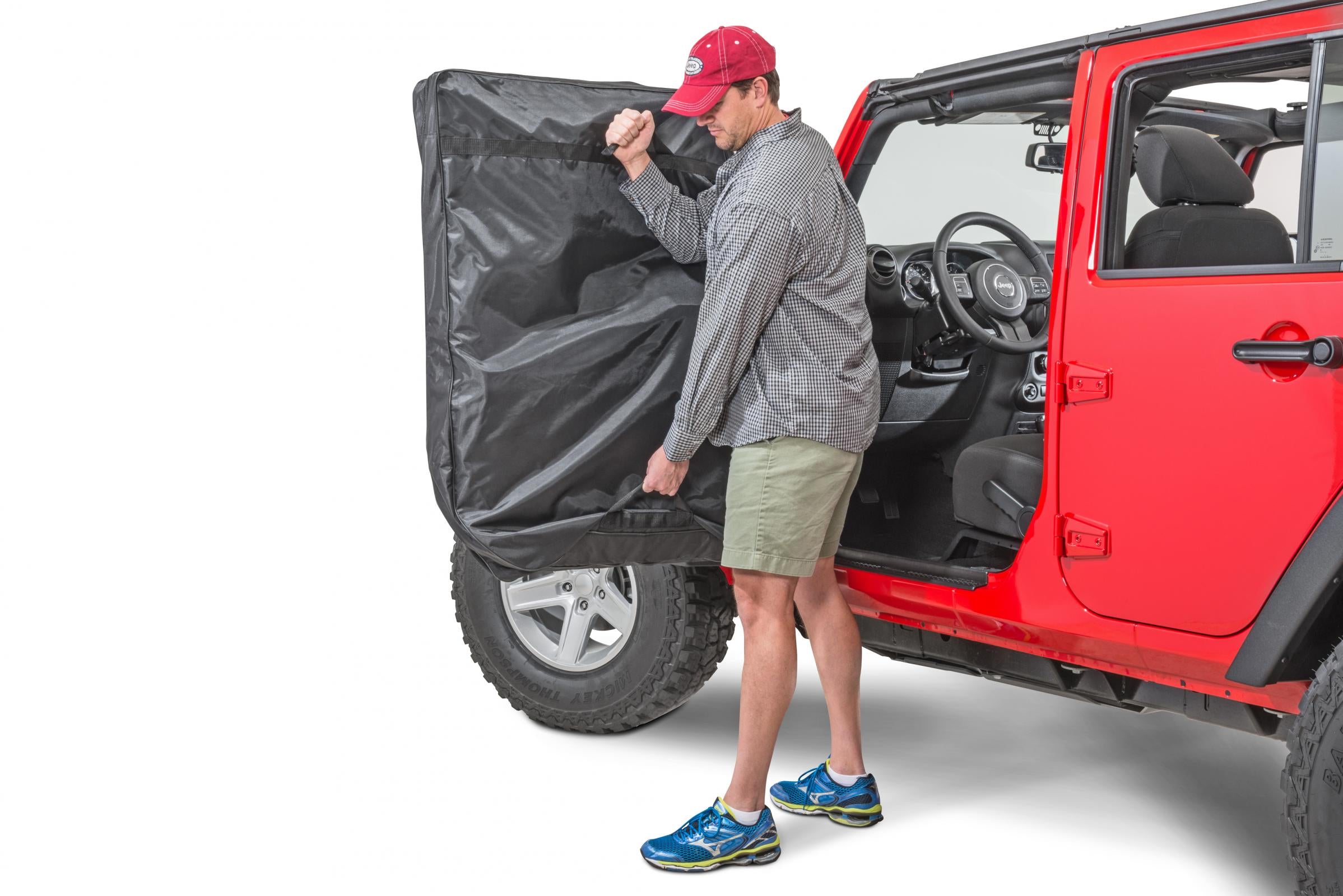 Jeep Hard Door Storage Bags For 76-2024 Jeep CJ JK JL Wrangler Black Pair MasterTop