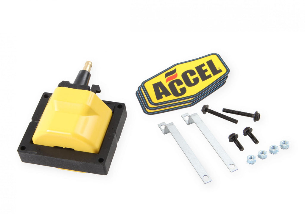 Ignition Coil Supercoil Remote Mount 1984-1995 GM Hei This GM Hei Remote Mount Coil Has A Maximum Voltage Of 48,000 Volts ACCEL