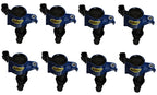 Direct Ignition Coil Kit Supercoil 2004-2008 Ford 4.6L/5.4L/6.8L 3-Valve- Blue 8-Pack Supercoil With Shorter Black Boot For 2004-2008 Ford Modular 3V 4.6L/ 5.4L / 6.8L V10 Engines ACCEL