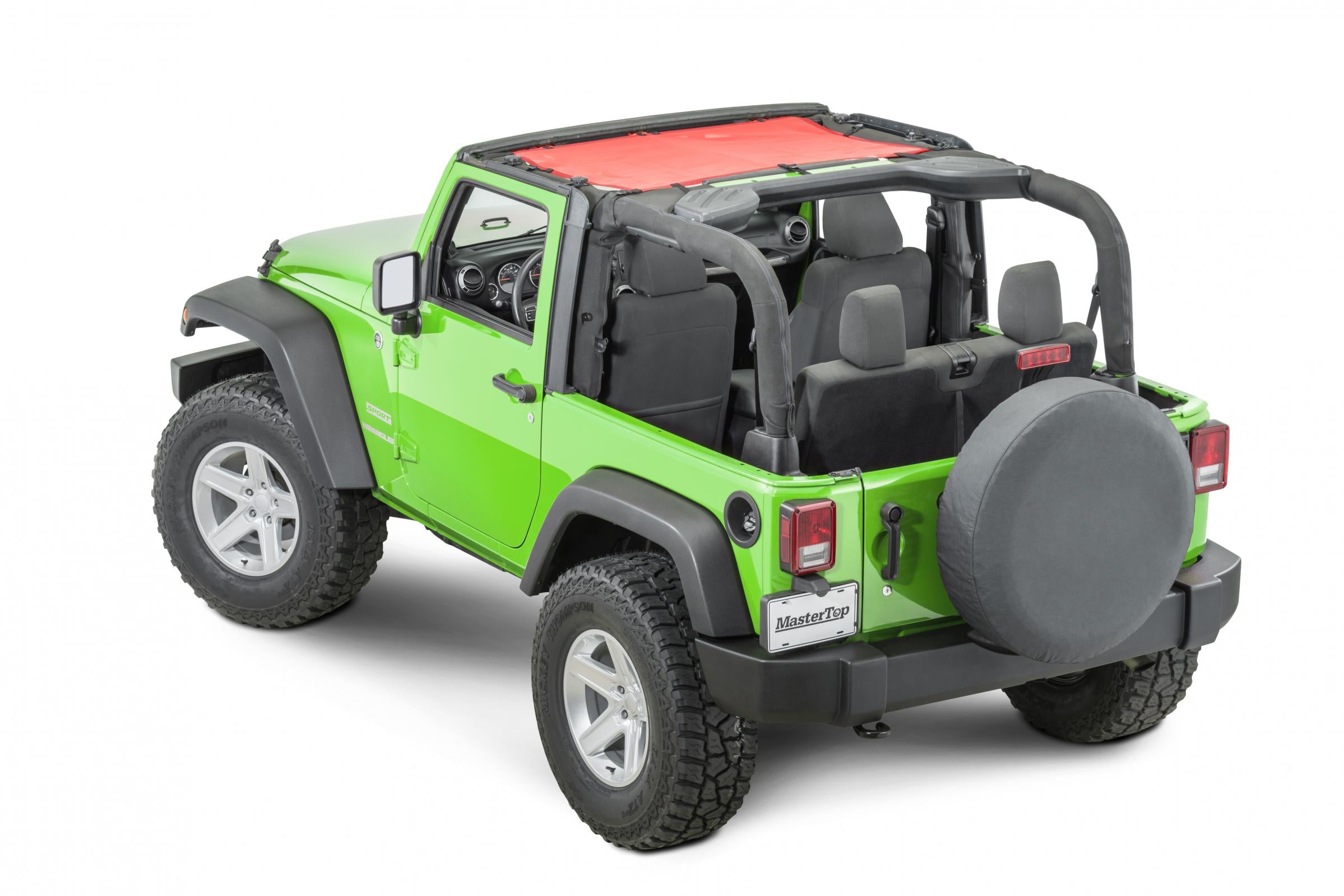 Jeep JK Mesh Bimini Top ShadeMaker For 07-18 Wrangler JK 2 Door Red MasterTop