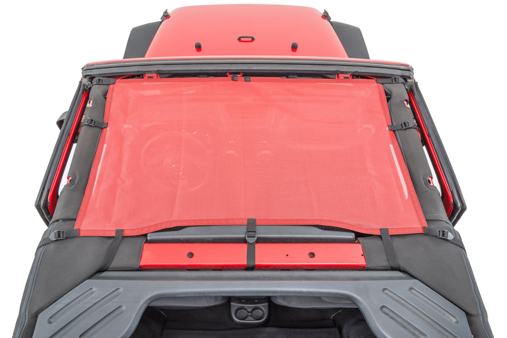 Jeep JK Mesh Bimini Top ShadeMaker For 07-18 Wrangler JK 2 Door Red MasterTop