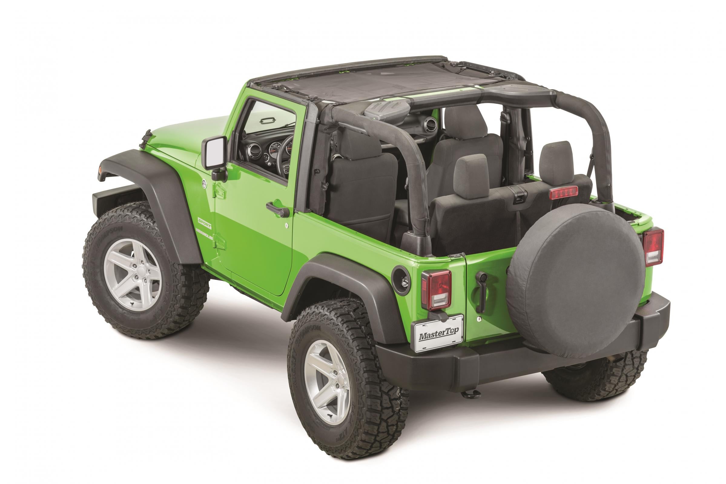 Jeep JK ShadeMaker Freedom Mesh Bimini Top For 07-18 Wrangler JK 2 Door Black MasterTop