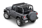 ShadeMaker Freedom Mesh Bimini Top Plus 18-2023 JL Jeep Wrangler 2 Dr Black