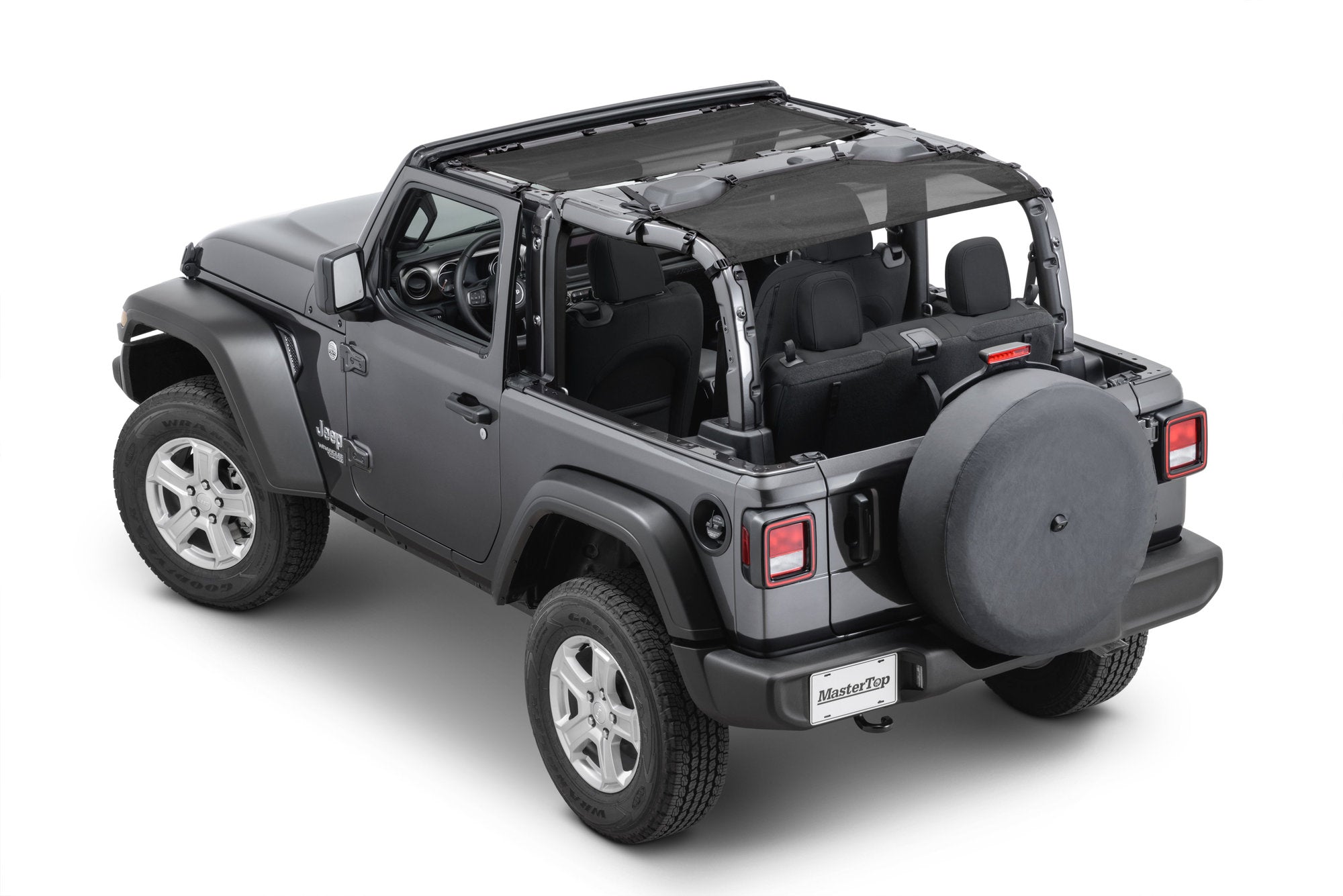 ShadeMaker Freedom Mesh Bimini Top Plus 18-2023 JL Jeep Wrangler 2 Dr Black