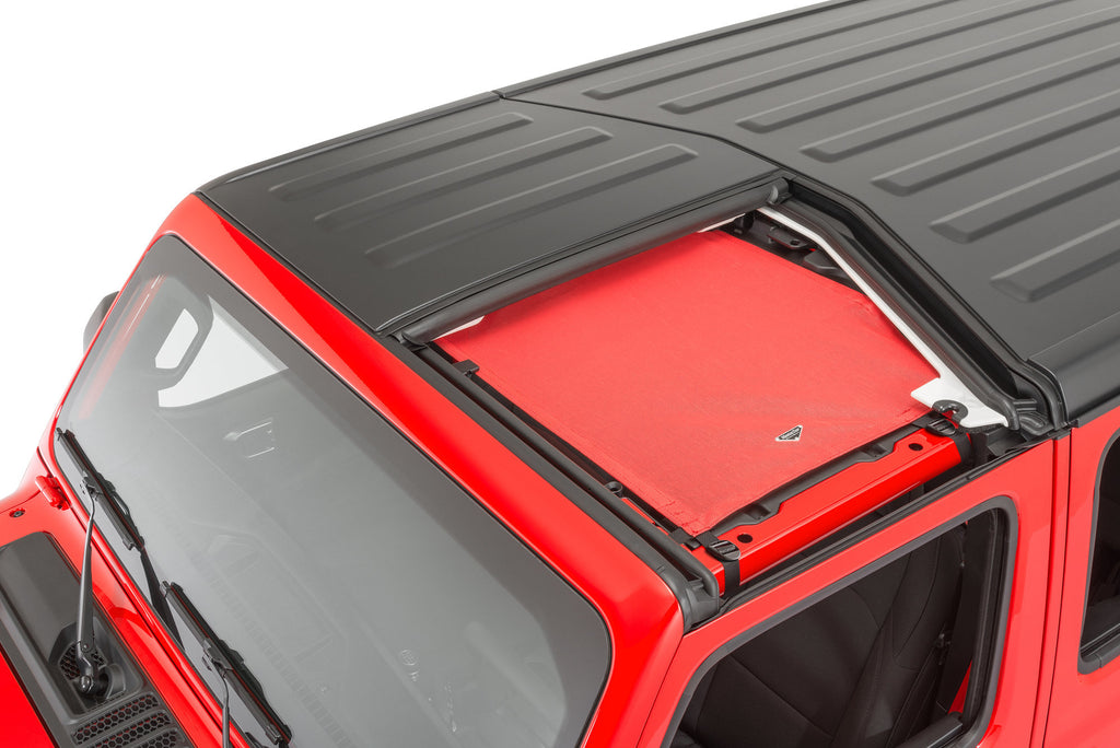 ShadeMaker Freedom Mesh Bimini Top Plus 18-2023 JL Jeep Wrangler 2 Dr Red