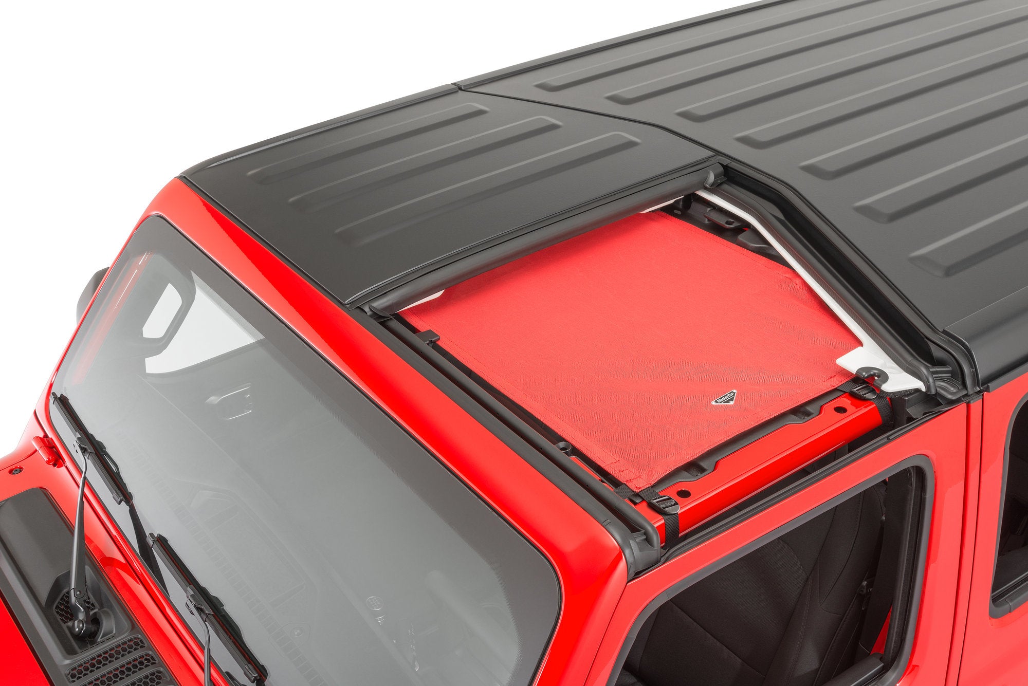 ShadeMaker Freedom Mesh Bimini Top Plus 18-2023 JL Jeep Wrangler 2 Dr Red