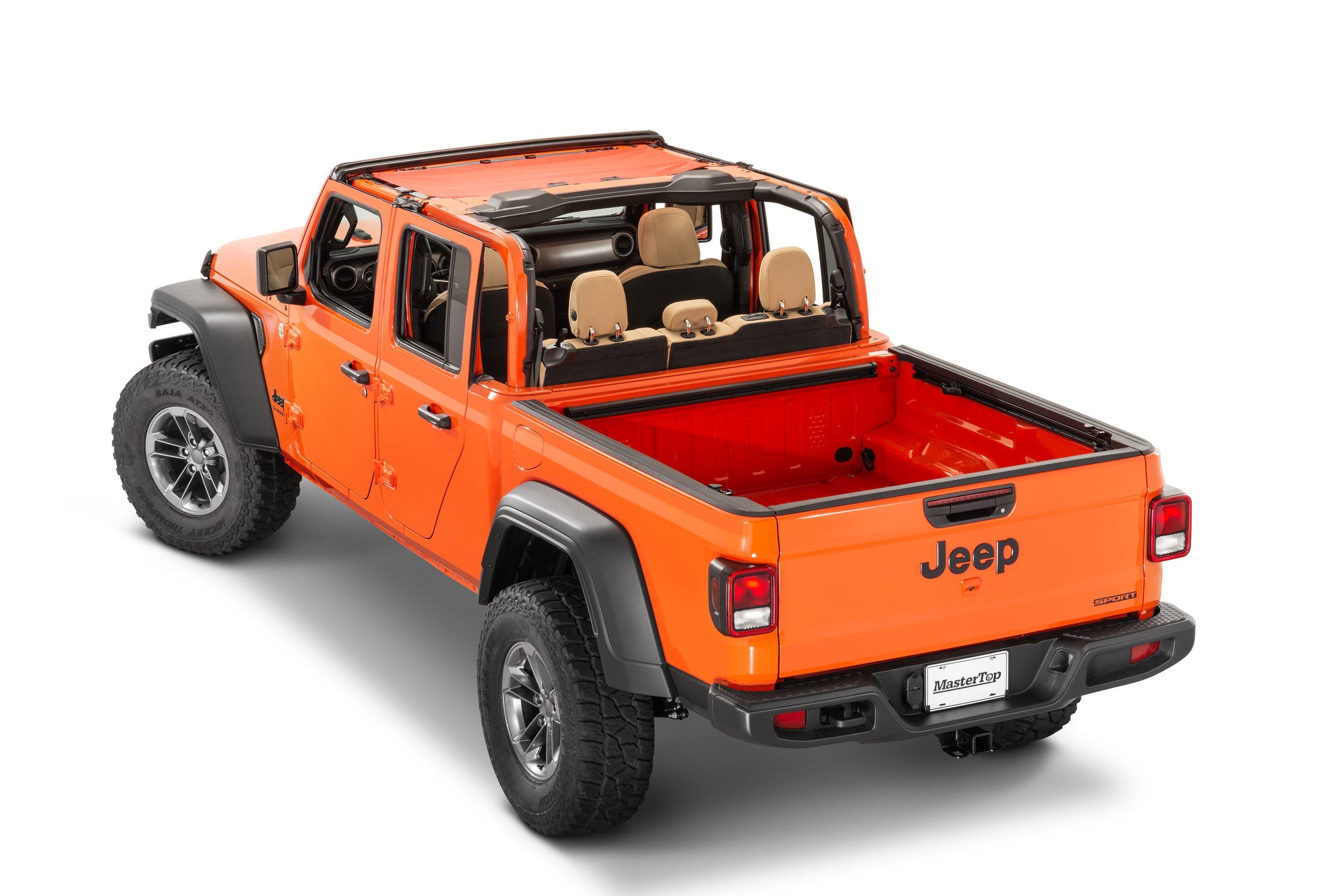 ShadeMaker Freedom Mesh Bimini Top Plus 2020-2023 JT Jeep Gladiator 4 Dr Red