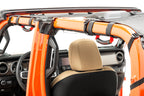 Mesh Bimini Top Plus with Integrated Grab Handle, 20-Present Jeep JT Gladiator 4 Door, Black MasterTop