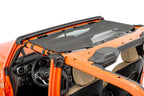 Mesh Bimini Top Plus with Integrated Grab Handle, 18-Present Jeep JL Wrangler 2 and 4 Door and Gladiator, Black MasterTop