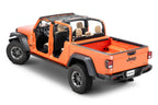 Mesh Bimini Top Plus with Integrated Grab Handle, 18-Present Jeep JL Wrangler 2 and 4 Door and Gladiator, Black/Red GH MasterTop