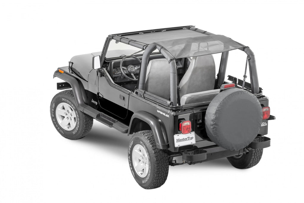 Jeep TJ/YJ Mesh Bimini Top ShadeMaker Plus For 92-06 Wrangler TJ/YJ Black MasterTop