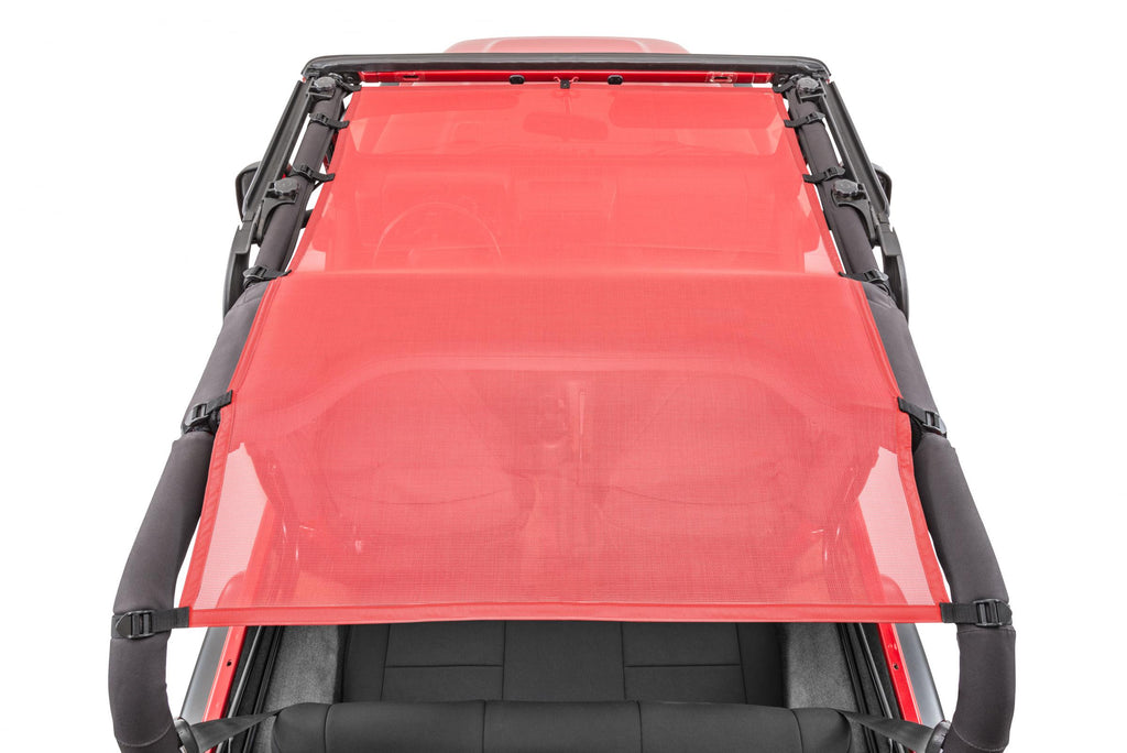 Jeep TJ/YJ Mesh Bimini Top ShadeMaker Plus For 92-06 Wrangler TJ/YJ Red MasterTop