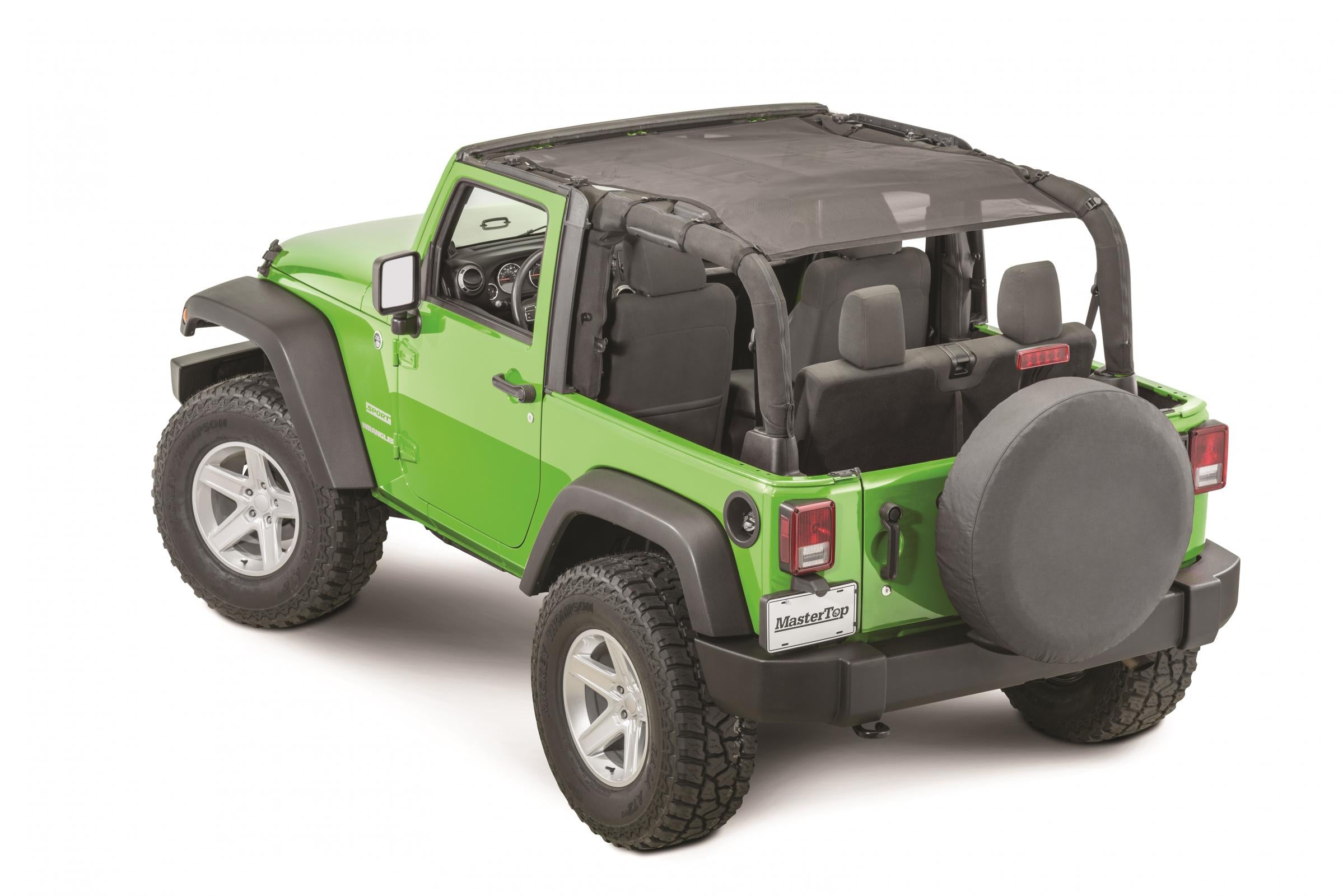 Jeep JK ShadeMaker Freedom Mesh Bimini Top Plus For 07-18 Wrangler JK 2 Door Black MasterTop