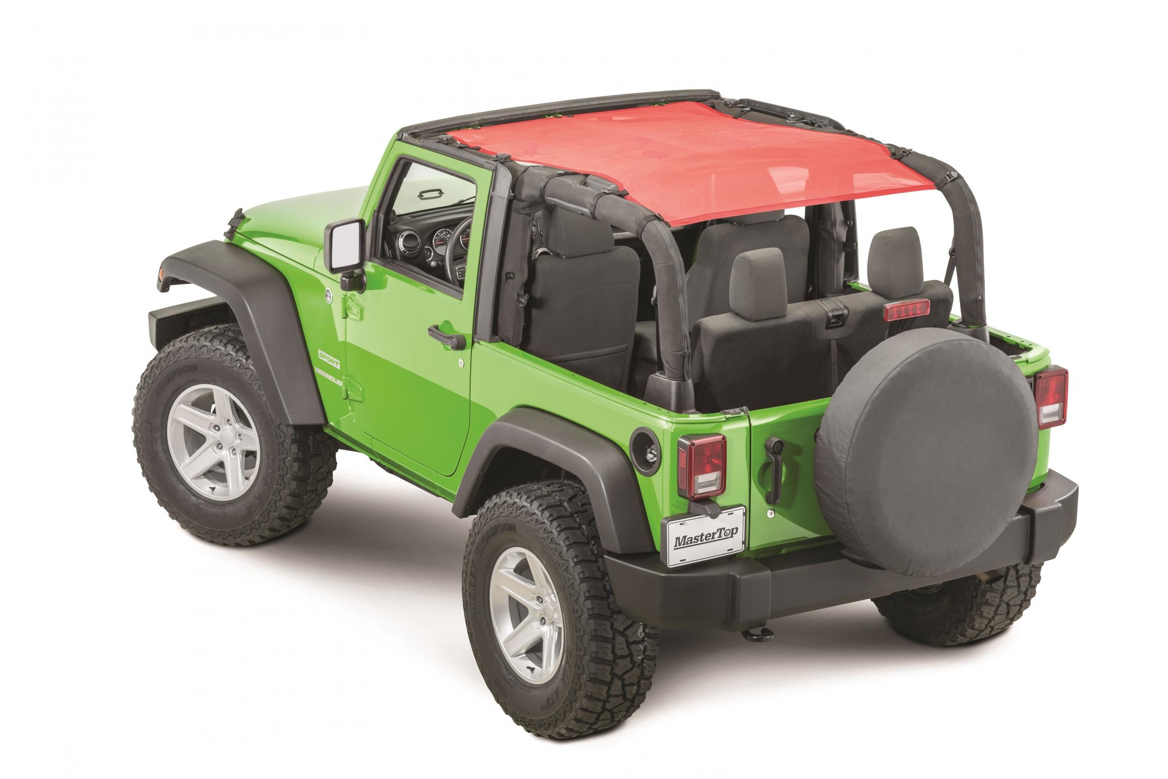 Jeep JK ShadeMaker Freedom Mesh Bimini Top Plus For 07-18 Wrangler JK 2 Door Red MasterTop