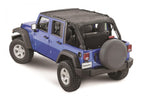 Jeep JK ShadeMaker Freedom Mesh Bimini Top Plus For 07-18 Wrangler JK 4 Door Black MasterTop