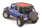 Jeep JK ShadeMaker Freedom Mesh Bimini Top Plus For 07-18 Wrangler JK 4 Door Red MasterTop