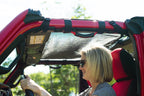 Mesh Bimini Top Plus with Integrated Grab Handle, 07-18 Jeep JK Wrangler 2 Door, Black MasterTop