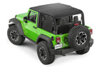 Jeep JK Cable Style Bimini Top Plus For 07-09 Wrangler JK 2 Door w/Header Includes Conversion MasterTwill MasterTop