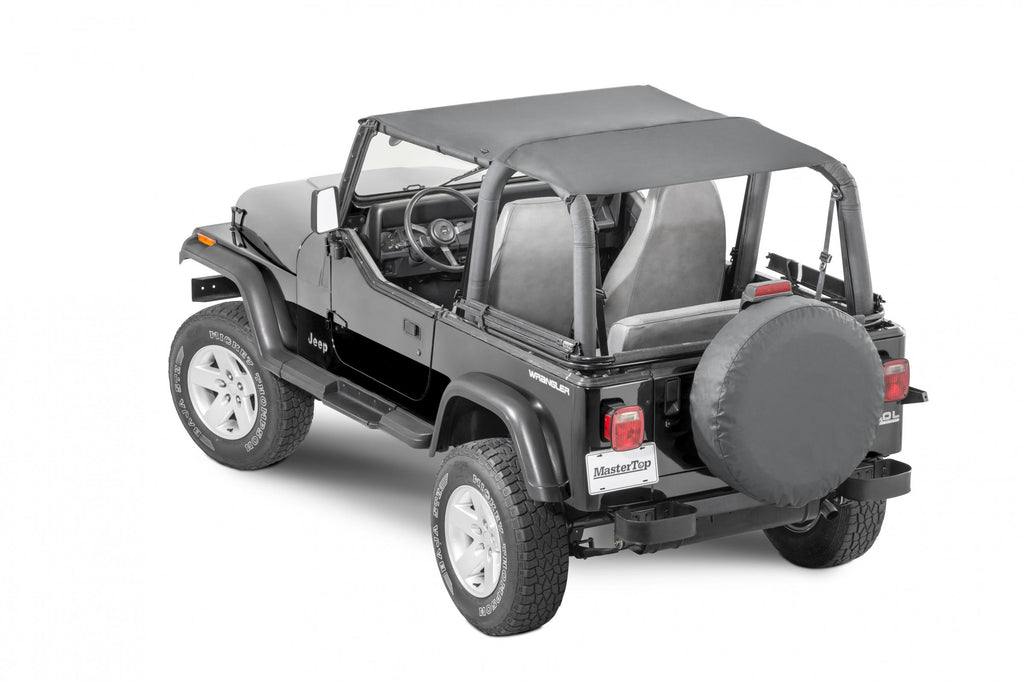 Bimini Top Plus with Integrated Grab Handle, 92-95 Jeep Wrangler, Black Diamond MasterTop