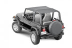 Bimini Top Plus with Integrated Grab Handle, 92-95 Jeep Wrangler, Black Diamond MasterTop