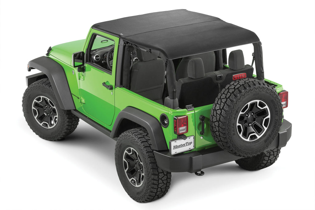 Bimini Top Plus with Integrated Grab Handle, 07-18 Jeep JK Wrangler 2 Door, MasterTwill MasterTop