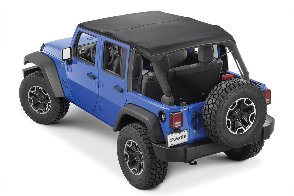 Bimini Top Plus with Integrated Grab Handle, 07-18 Jeep JK Wrangler 4 Door, MasterTwill MasterTop