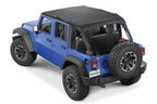 Bimini Top Plus with Integrated Grab Handle, 07-18 Jeep JK Wrangler 4 Door, MasterTwill MasterTop