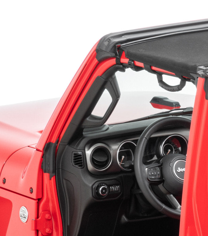 Bimini Top Plus with Integrated Grab Handle, 18-Present Jeep JL Wrangler 2 Door, MasterTwill MasterTop