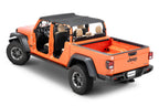 Bimini Top Plus with Integrated Grab Handle, 20-Present Jeep JT Gladiator 4 Door, Black Diamond MasterTop
