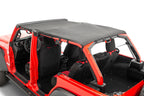 Bimini Top Plus with Integrated Grab Handle, 97-06 Jeep Wrangler, Black Diamond/Red GH MasterTop